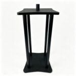 Wooden surround 
sound speaker stands